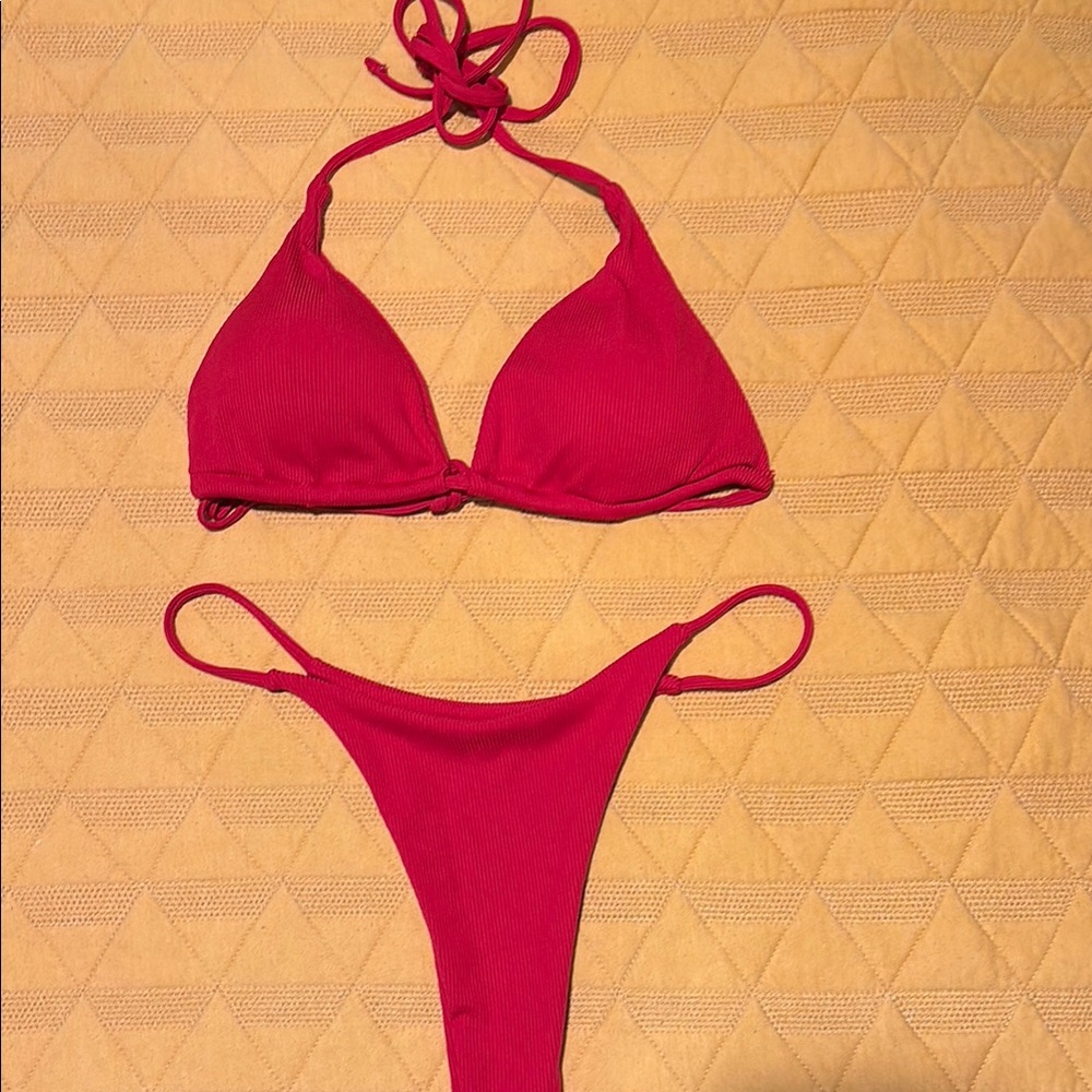 Vibrant Red Bikini Set
